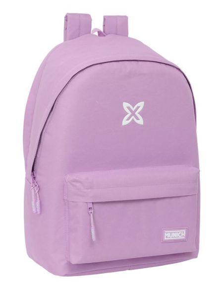 Mochila Doble Para Portatil 15,6"+Usb Munich Basicos "Lila"