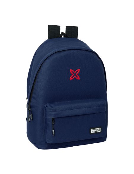Mochila Doble Para Portatil 15,6"+Usb Munich Basicos "Marino"|Libreriasalesiana