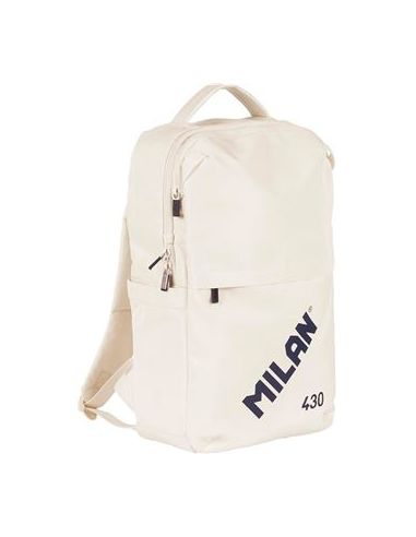 Mochila Con Cierre Bloqueable De Seguridad (15L), Colección 430 Since 1918, Beige|Libreriasalesiana