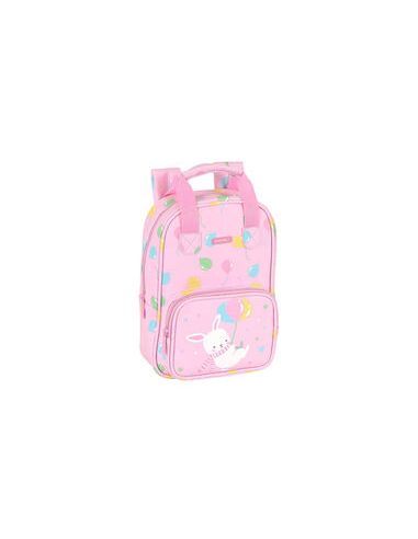Mochila Infantil Con Asas Fácil Limpieza Safta Preescolar "Balloon"