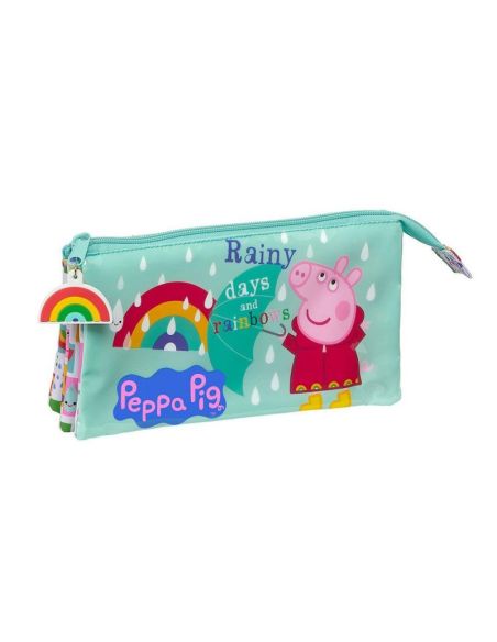 Bolso Escolar Safta Portatodo Peppa Pig Triple 220X30X120 Mm