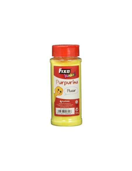 Purpurina Amarillo Neon Fina Bote 100 Gramos Con Dosificador