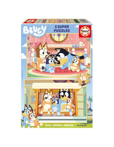 Super Puzzle Madera 2X16 * Bluey|Libreriasalesiana
