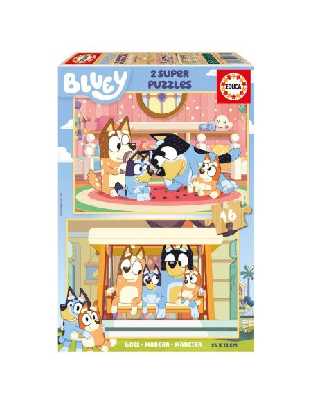 Super Puzzle Madera 2X16 * Bluey|Libreriasalesiana