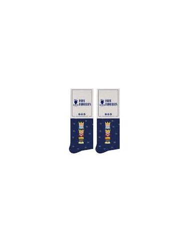 Calcetines Niños Reyes Magos Azul Talla 31/35
