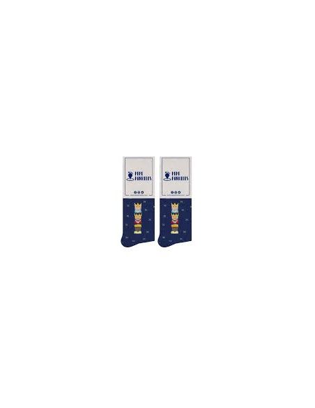 Calcetines Niños Reyes Magos Azul Talla 31/35
