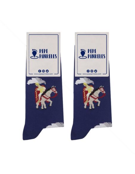 Calcetines Caballo De Triana Azul Marino Talla 41/46