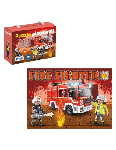 Puzzles Progresivos 48 Piezas Playmobil Fire Dept.