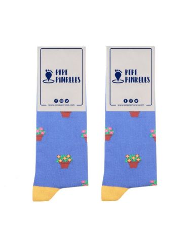 Calcetines Patios Azul Talla 36/40