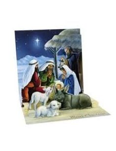 Pop-Up Greeting Holy Night Card 5"