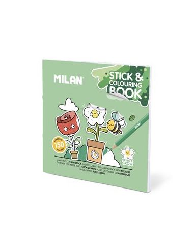 Cuaderno Con Adhesivos Para Colorear 'Green & Grow'