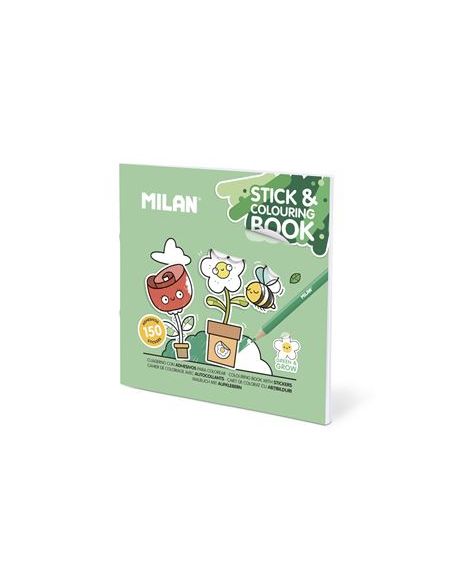 Cuaderno Con Adhesivos Para Colorear 'Green & Grow'