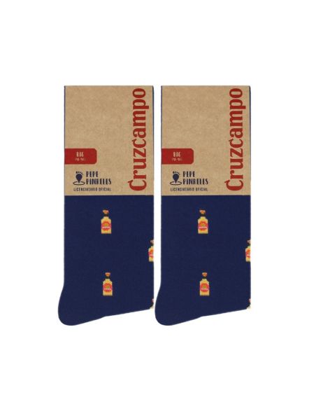 Calcetines Cruzcampo Botellín Azul Marino Talla 36/40