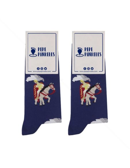 Calcetines Caballo Triana Azul Marino Talla 41/46
