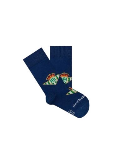 Calcetines Niños Escudos Betis Azul Marino Talla 26/30