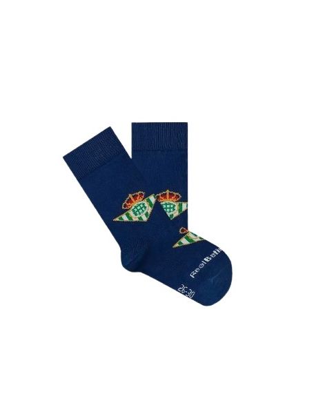 Calcetines Niños Escudos Betis Azul Marino Talla 26/30