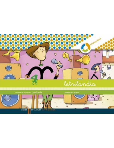 Letrilandia. Cuaderno cuadrícula 4 Espiral