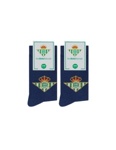 Calcetines Niños Escudos Betis Azul Marino Talla 31/35