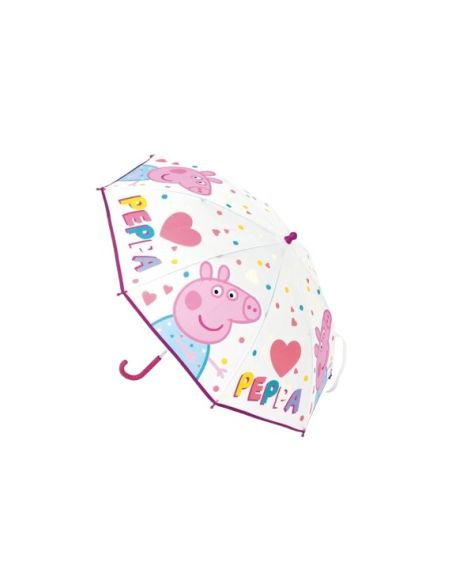 Paraguas Manual 46 Cm Rosa Oscuro Peppa Pig "Having Fun"