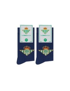 Calcetines Niños Escudos Betis Azul Marino Talla 21/25