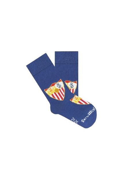 Calcetines Niños Sevilla Escudos Azul Talla 21/25
