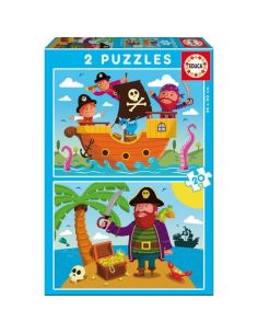 Puzzle Educa 2X20 Piezas Piratas