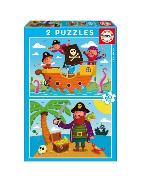 Puzzle Educa 2X20 Piezas Piratas