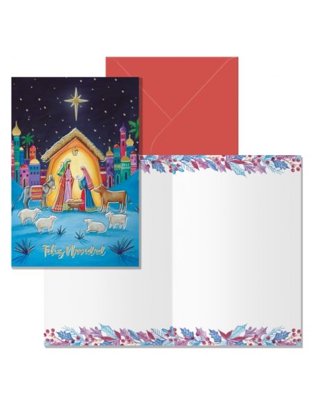 Tarjeta Dohe Navidad Tamaño 11,5X17Cm Modelo Portal Belén
