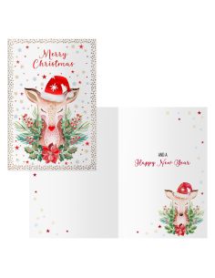 Tarjeta Dohe Navidad Tamaño 11,5 X 17 Cm Modelo Bamby