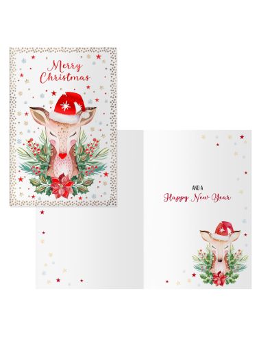Tarjeta Dohe Navidad Tamaño 11,5 X 17 Cm Modelo Bamby