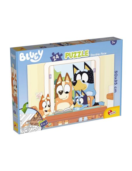 Puzzle Bluey-Puzzle Doble Cara 24 Piezas 50X35Cm|Libreriasalesiana