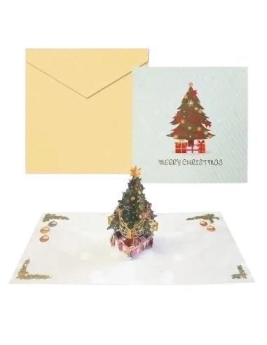 Tarjeta Felicitación 3D Christmas Tree