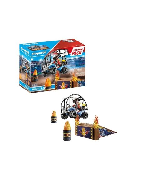 Playmobil Starter Pack Stuntshow Quad Con Rampa De Fuego