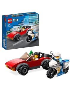 Lego City Moto De Policia Y Coche A La Fuga