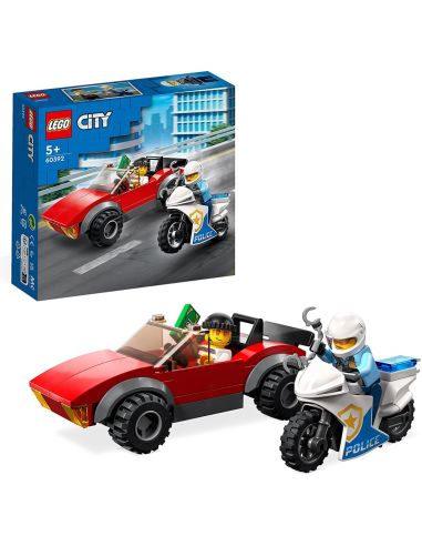 Lego City Moto De Policia Y Coche A La Fuga