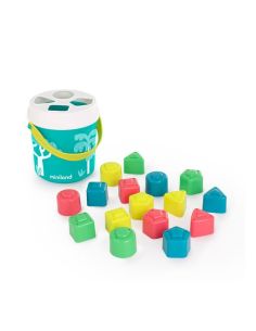 Juego Didactico Miniland Cubo De Formas Encajables Turquesa