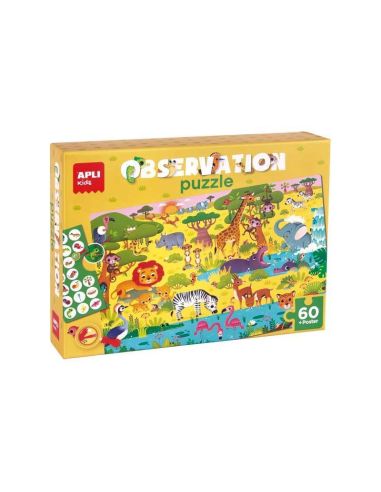 Juego Educativo Puzzle Observación Jungla Apli Kids