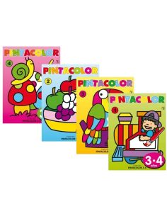Cuaderno Para Colorear Pinta Color Para Niños De 3-4 Años 16 Paginas 280X210 Mm