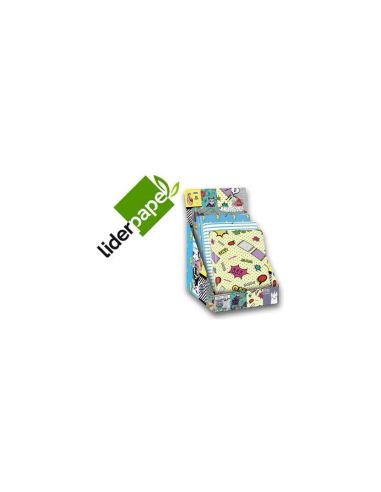 Carpeta Liderpapel Gomas Tres Solapas Forrada Folio Fantasia 2019 Forrada Expositor De 14 Unidades