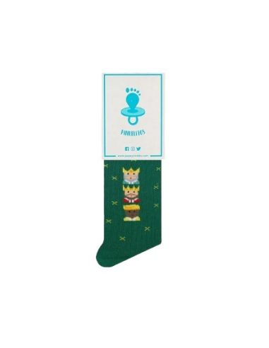 Calcetines Niños Reyes Magos Verde Talla 26/30