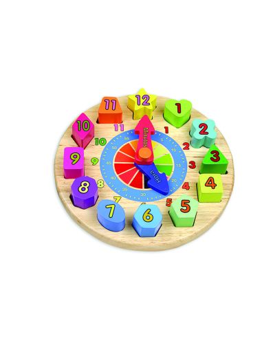 Puzzle Andreutoys Reloj Madera Figuras Geometricas 22X4 Cm