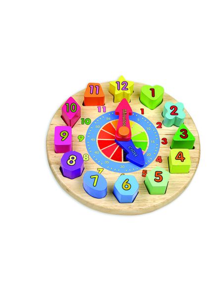 Puzzle Andreutoys Reloj Madera Figuras Geometricas 22X4 Cm