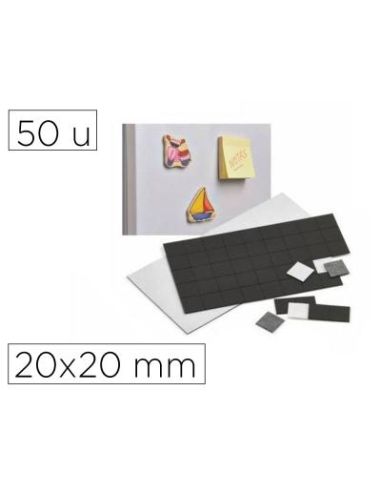 Iman Faibo Adhesivo 20X20 Mm Lamina Con 50 Unidades Precortadas
