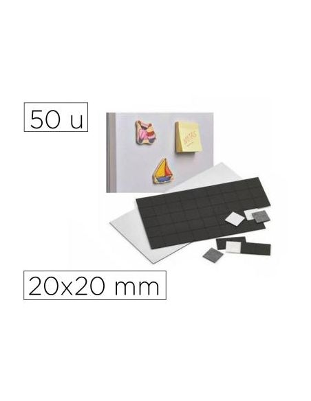 Iman Faibo Adhesivo 20X20 Mm Lamina Con 50 Unidades Precortadas