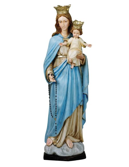 Virgen del Rosario 110cm resina marmol|Libreriasalesiana
