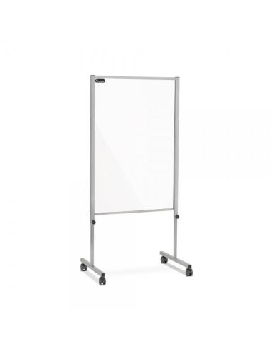 Panel De Separacion Rocada Metalico Regulable En Altura Pantalla De Metacrilato 3 Mm Con Ruedas 850X500X1900 Mm