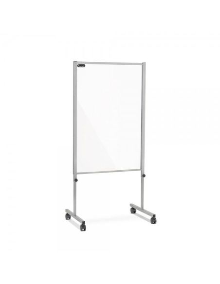 Panel De Separacion Rocada Metalico Regulable En Altura Pantalla De Metacrilato 3 Mm Con Ruedas 850X500X1900 Mm