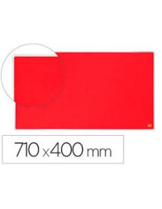 Tablero De Anuncios Nobo Impression Pro Fieltro Rojo Formato Panoramico 32\" 710X400 Mm