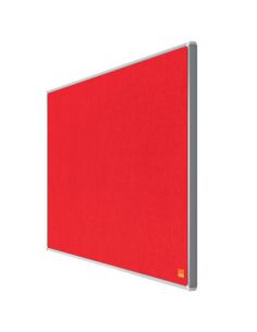 Tablero De Anuncios Nobo Impression Pro Fieltro Rojo Formato Panoramico 70\" 1550X870 Mm