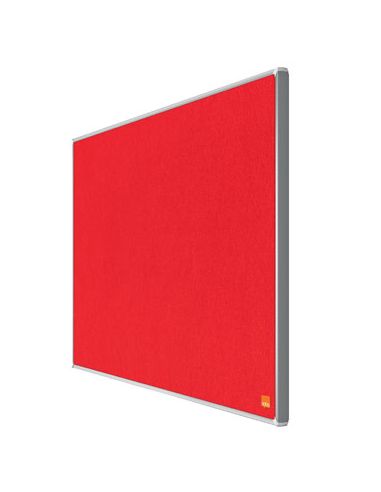 Tablero De Anuncios Nobo Impression Pro Fieltro Rojo Formato Panoramico 70\" 1550X870 Mm